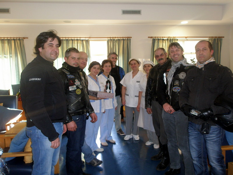 Visita de grupo de motards